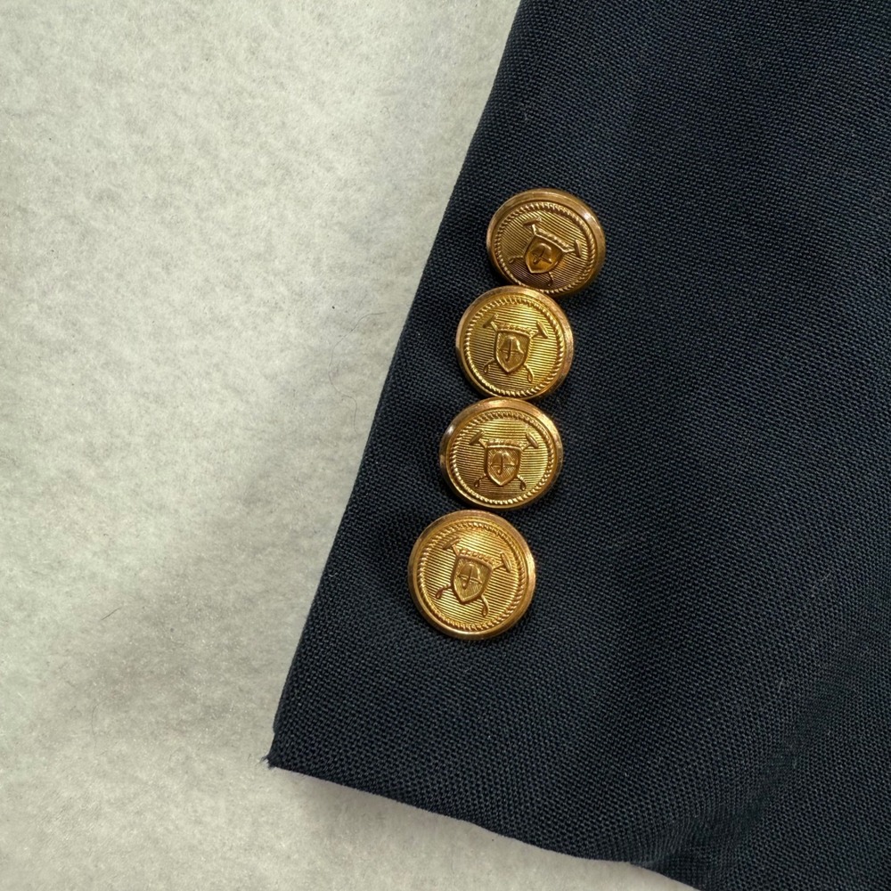 Polo University Club Ralph Lauren Blazer Mens Navy Blue Gold Button USA See Note - Picture 4 of 15